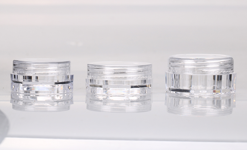 1g 2.5g 3g 5g small empty clear nail powder plastic jar single-color eyeshadow powder bottle