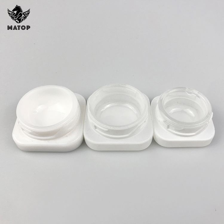 1gram 2gram 3gram sqaure round clear glass jars for dab Concentration