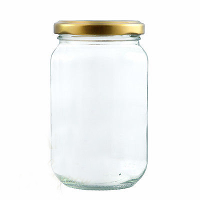 1lb 370ml glass jar with red gingham lids for honey