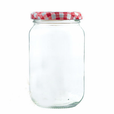 1lb Glass Honey Jar 370 ml With Lids Gold
