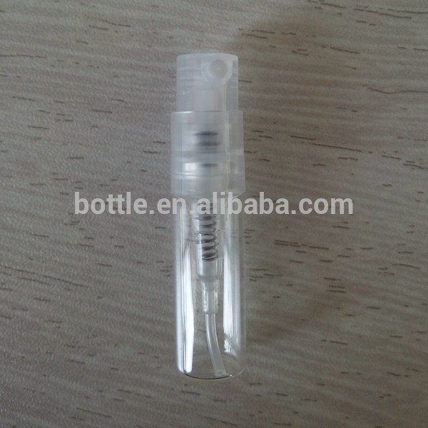 1ml 1.5ml 2ml test glass spray perfume bottles with pump spray vial wholesale pocket perfume bottle