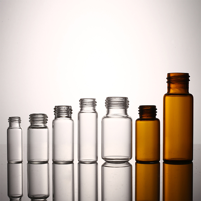 1ml 10ml 15ml Transparent Screw Neck Tubular Glass Vial