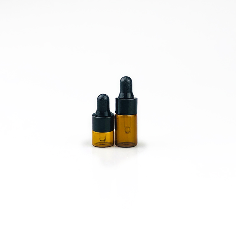 1ml 2ml 3 ml e liquid amber glass via dropper bottles