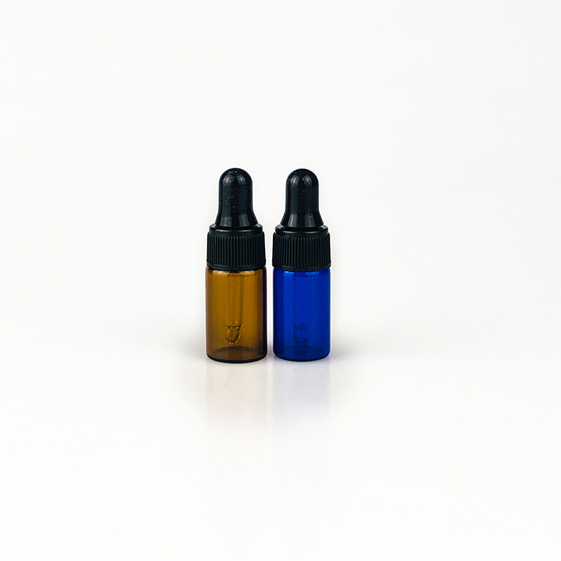 1ml 2ml 3 ml e liquid amber glass via dropper bottles