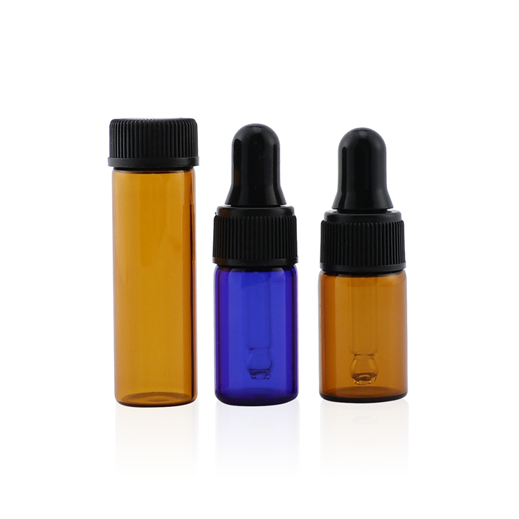 1ml 2ml 3ml 4ml 5ml 1dram empty round essential oil amber tube dropper perfume sample glass vial with dropper