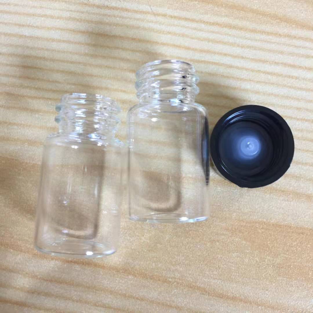 1ml 2ml 3ml 4ml 5ml 7ml 8ml 12ml Clear Glass Vial Bottles MINI Borosilicate Wishing Bottle Small Glass Vials Screw Cap
