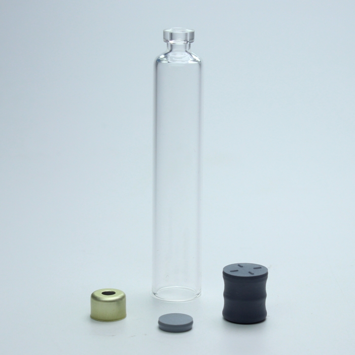 1ml, 2ml, 3ml, 4ml Glass cartridge with rubber stopper aluminum-lined seal