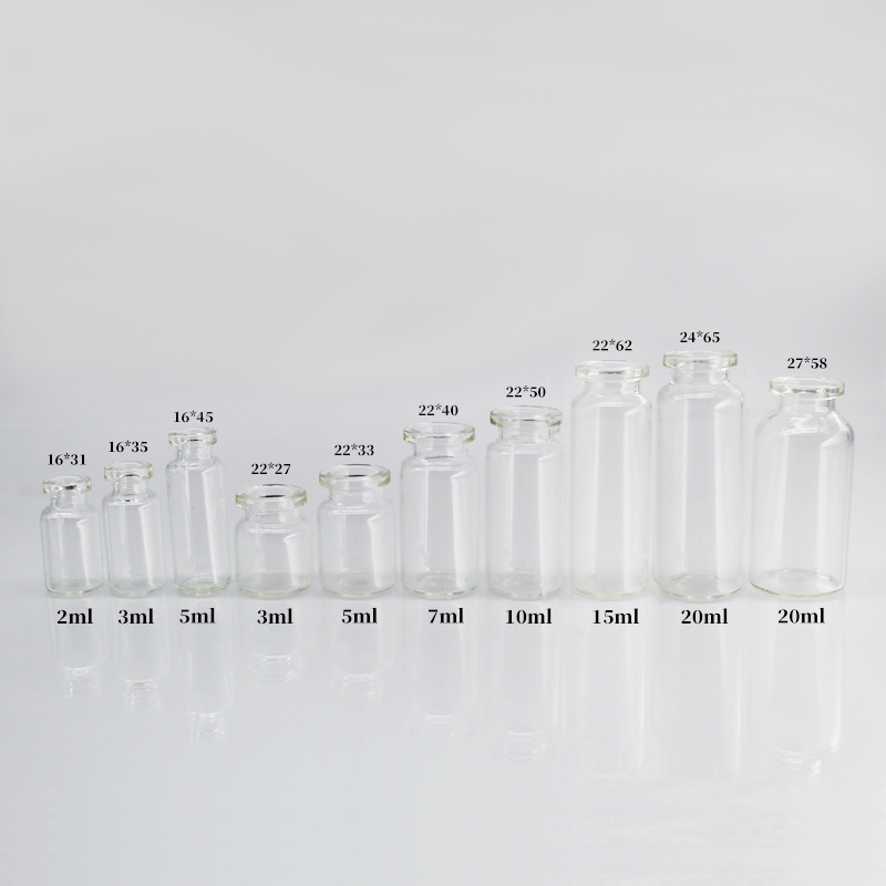 1ml 2ml 3ml 5ml 10ml 20ml 30ml pharmaceutical glass bottle GMP manufacturer