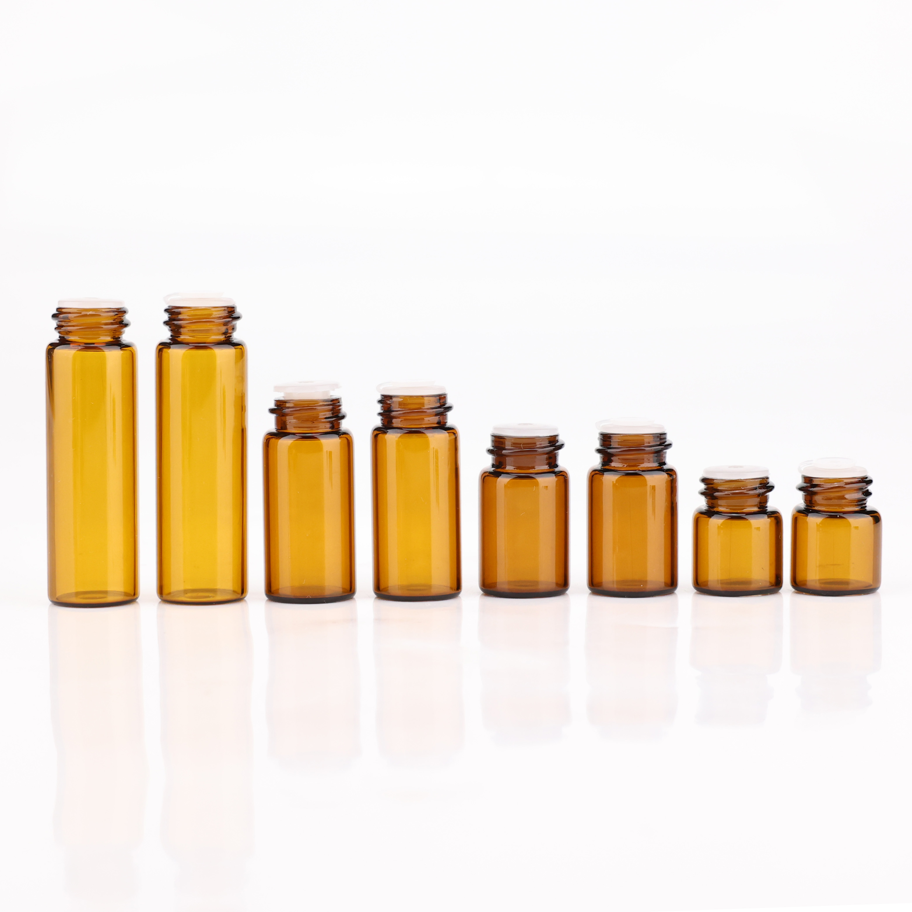 1ml 2ml 3ml 5ml 10ml amber clear custom glass test tube vial cosmetic packing bottle for essential oil with black/gold screw cap