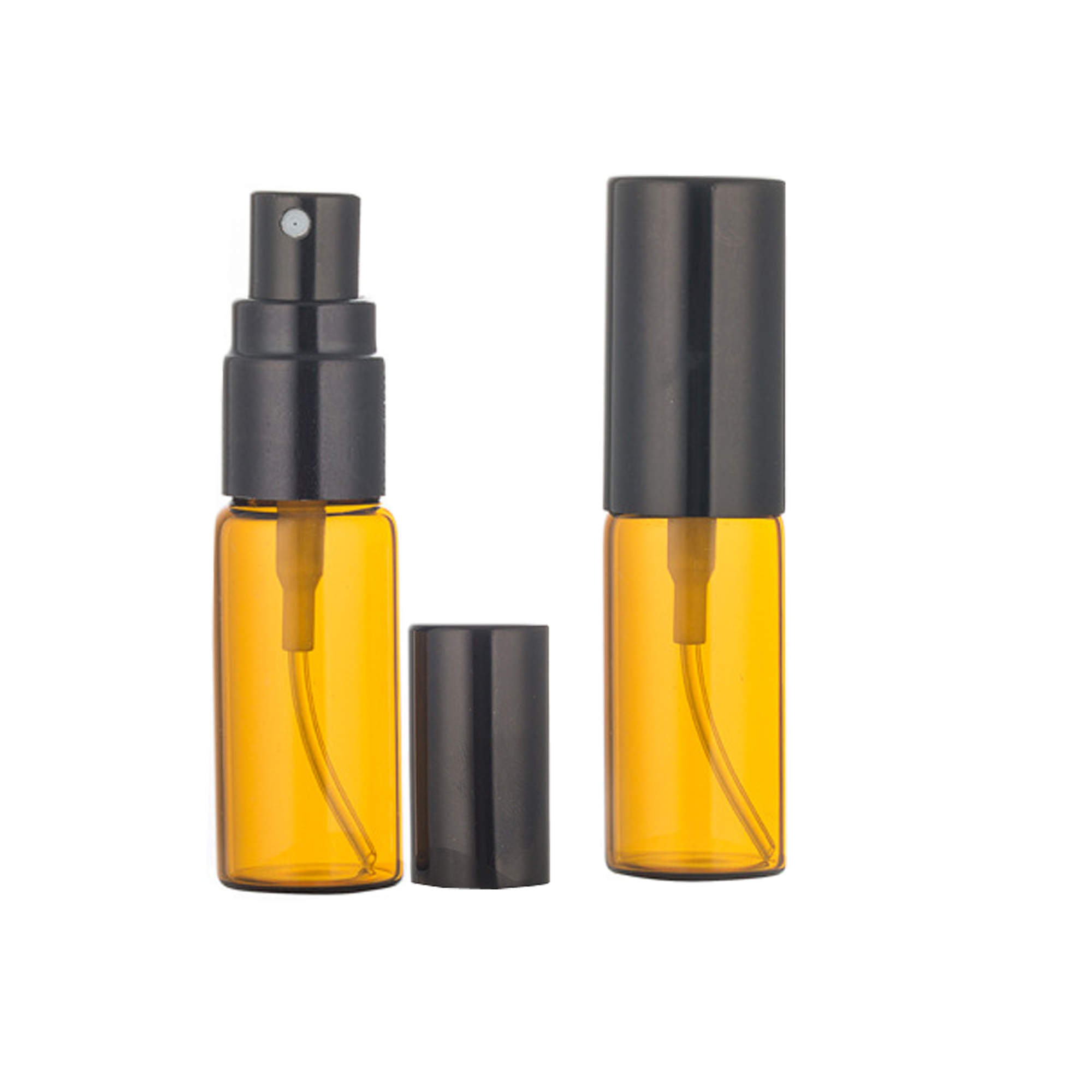 1ml 2ml 3ml 5ml 10ml perfume tester vial amber glass 3ml perfume bottle with gold sprayer