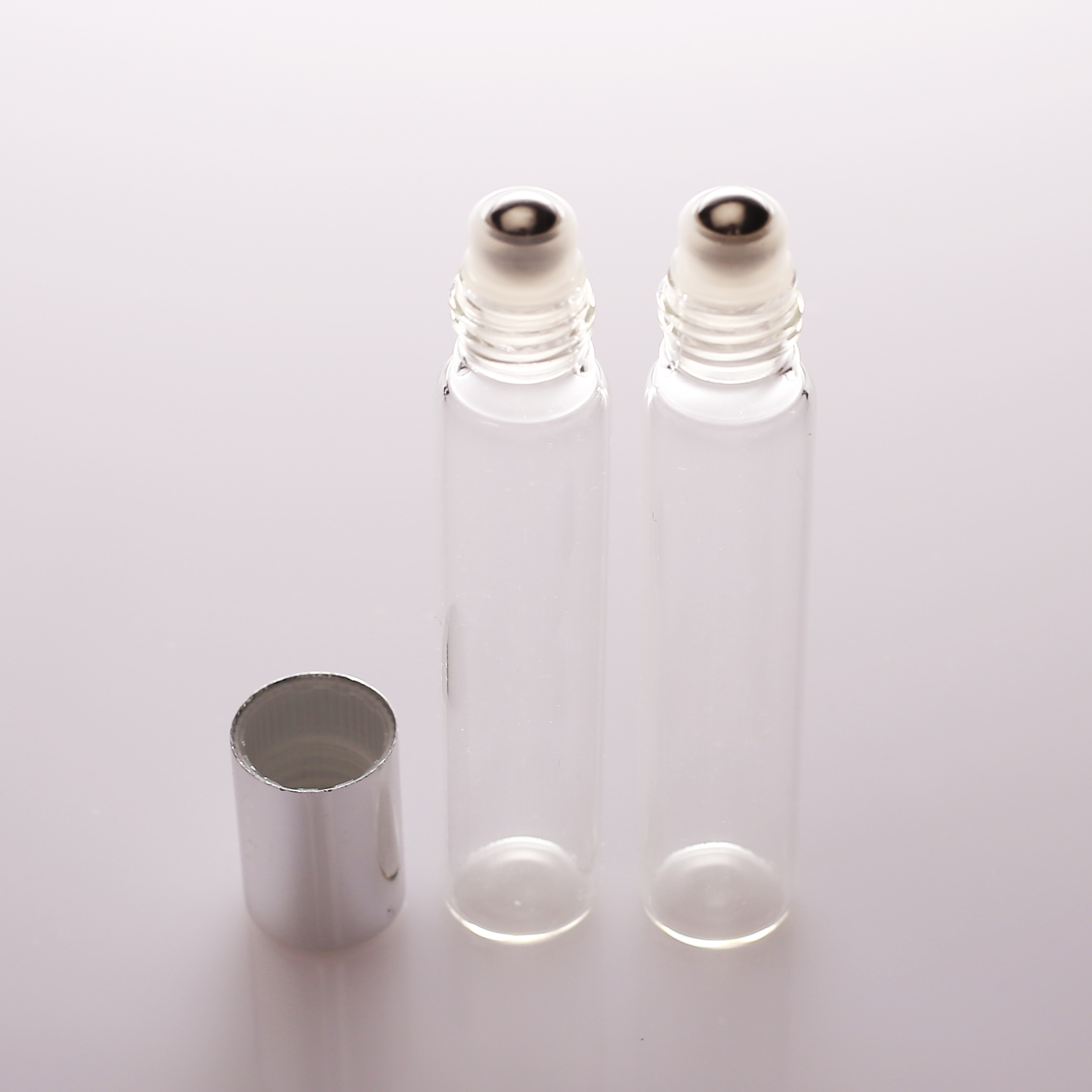 1ml 2ml 3ml 5ml 7ml 10ml amber clear glass vials bottle with black/white screw cap for essential oil liquid sample packaging