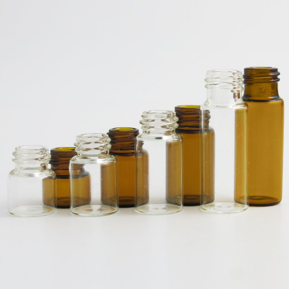 1ml 2ml 3ml 5ml amber clear Portable Aromatherapy Esstenial Oil Bottle With Eye Dropper Mini Empty Pipette Dropper Glass Vials