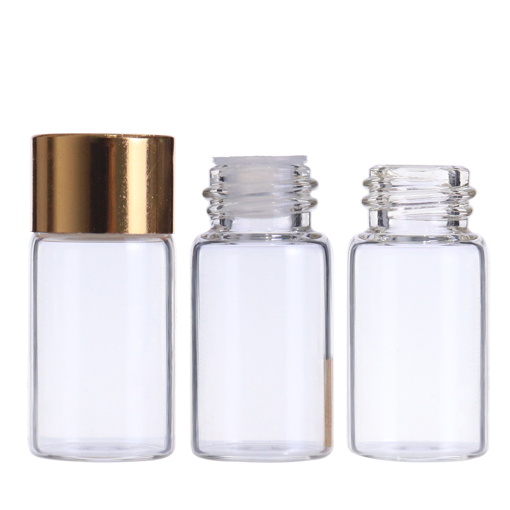 1ml 2ml 3ml 5ml clear amber small sample glass perfume vial with screw top