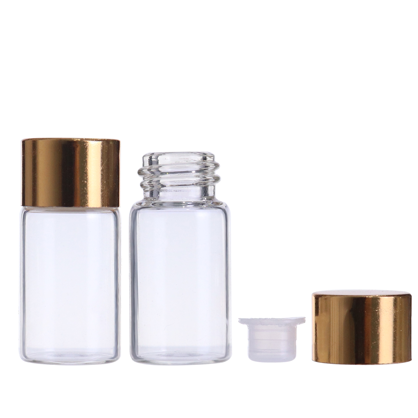 1ml 2ml 3ml 5ml clear amber small sample glass perfume vial with screw top