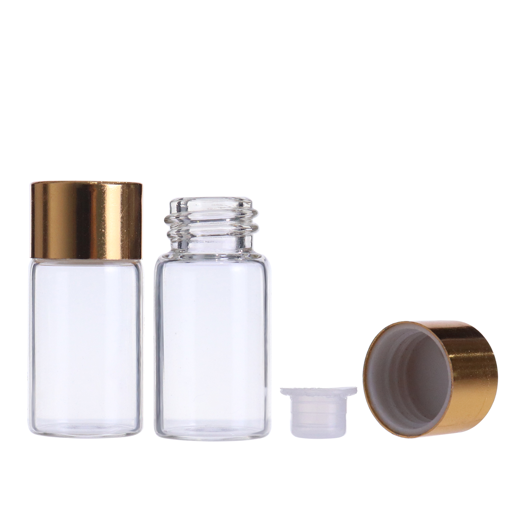 1ml 2ml 3ml 5ml clear amber small sample glass perfume vial with screw top