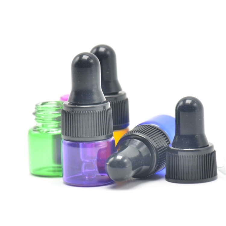 1ml 2ml 3ml 5ml miniature glass vials essential oil dropper bottle