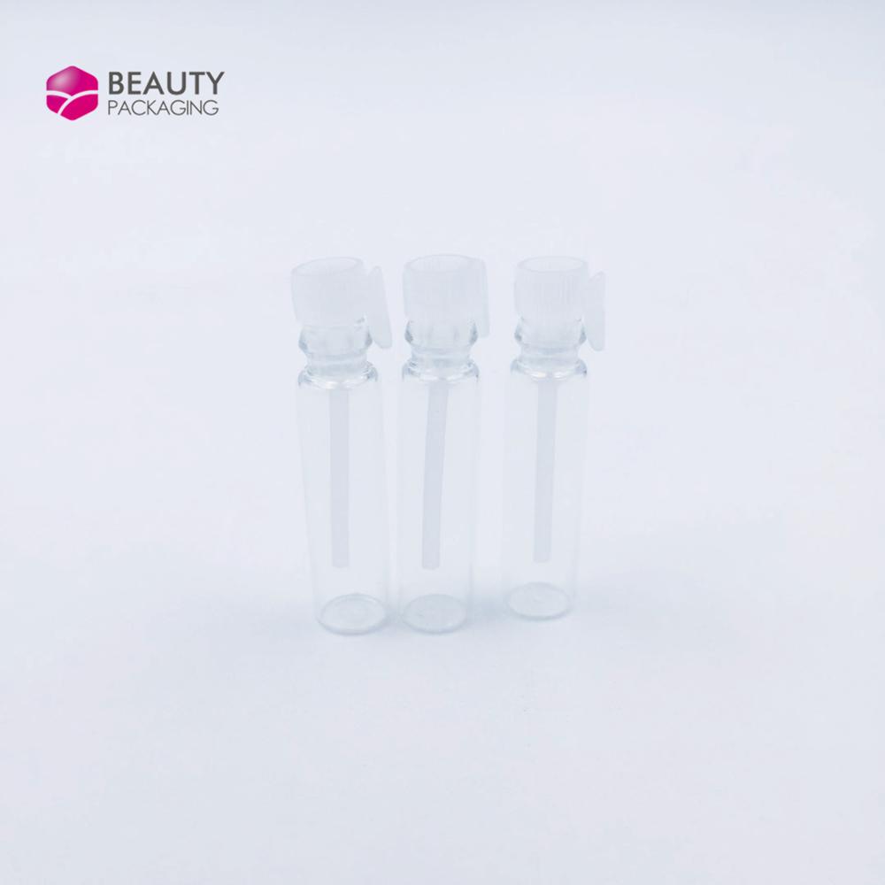 1ml 2ml 3ml Clear Tester Sample Tube Glass Perfume Vials with Plastic Lid