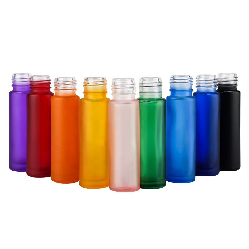1ml 2ml 3ml Colors Glass Roll On Bottle with Bamboo Cap For Essential Oils Perfume