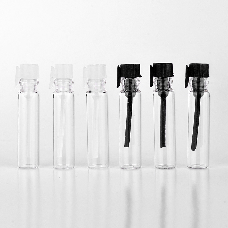 1ml 2ml 3ml Empty Clear Perfume Tester Glass Bottle With Plastic Plug Or Stopper