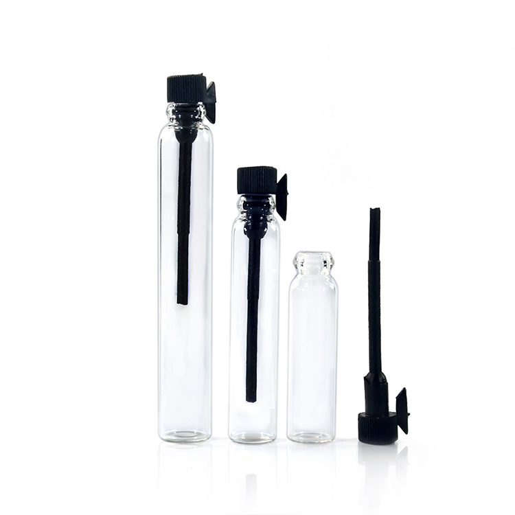 1ml 2ml 3ml Perfume Sample Mini Bottles With Black Lid for Travel and Party