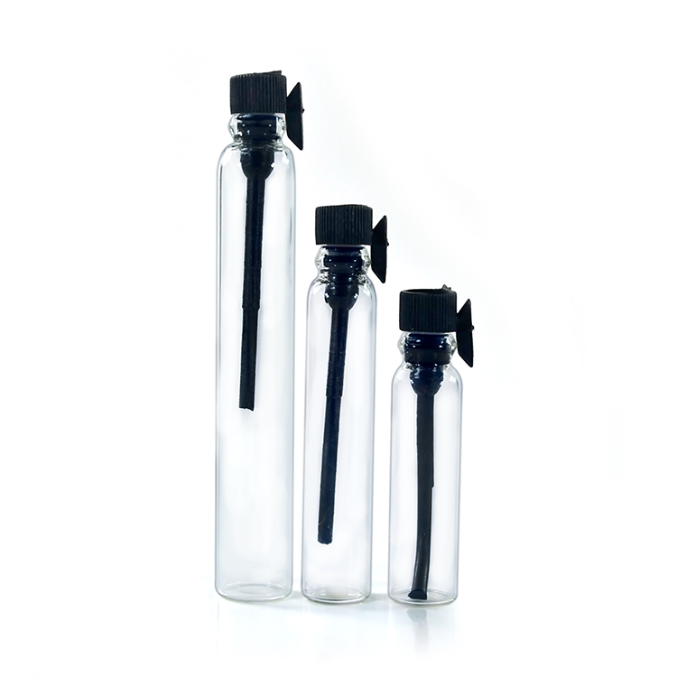 1ml 2ml 3ml Perfume Sample Mini Bottles With Black Lid for Travel and Party