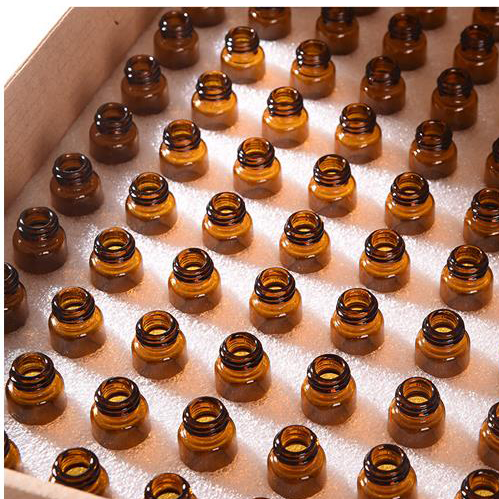 1ml 2ml 3ml amber glass essential oil dispenser bottle gift case 100pcs