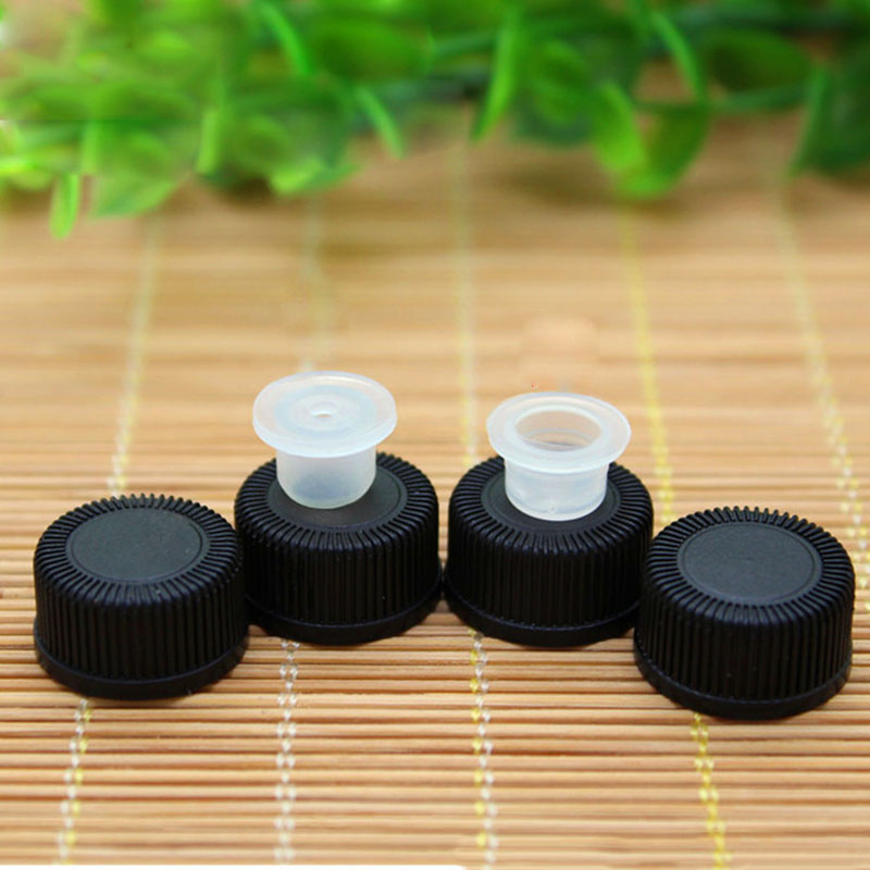 1ml 2ml 3ml amber mini essential oil bottle essential oil sample glass vial with black threaded plastic cap Drops of plug