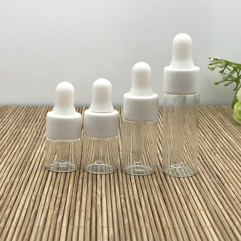 1ml 2ml 3ml empty mini glass dropper bottle sample essential oil bottle