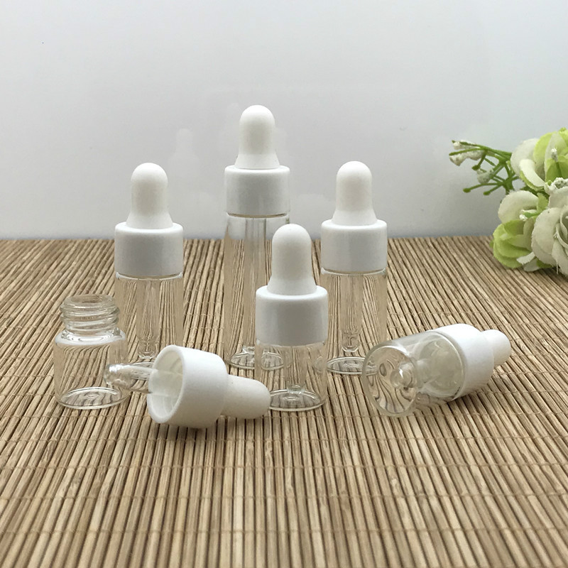 1ml 2ml 3ml empty mini glass dropper bottle sample essential oil bottle
