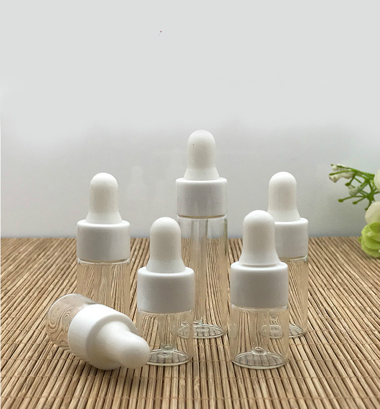 1ml 2ml 3ml empty mini glass dropper bottle sample essential oil bottle