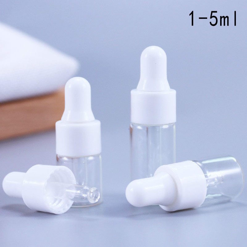 1ml 2ml 3ml empty mini glass dropper bottle sample essential oil bottle