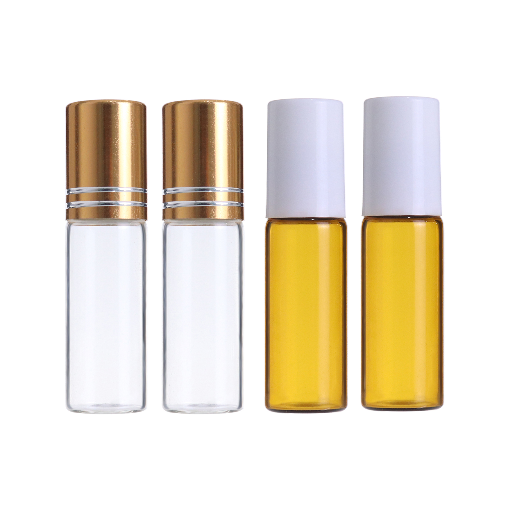 1ml 2ml 3ml mini empty blue amber roll on glass bottle perfume for essential oil with stainless steel roller ball black lid