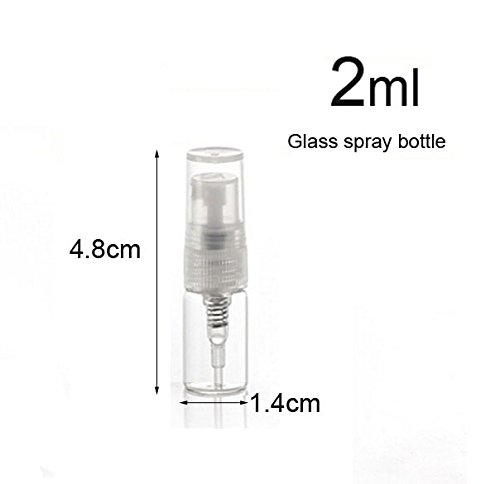 1ml 2ml Atomizer Vial Glass bottle Spray Refillable Perfume Empty Sample Bottle Clean Cloth Free 3ML Pipette for Travel Party