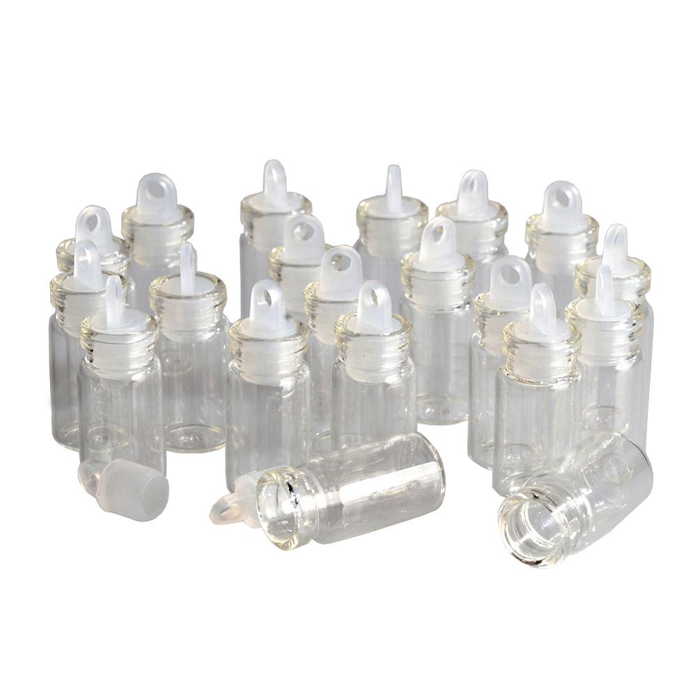 1ml 2ml Mini Glass Bottles Pendants With Corks Rubber Stopper Small Bottle Decoration Crafts Vials Jars Gift DIY Wholesa Bottles