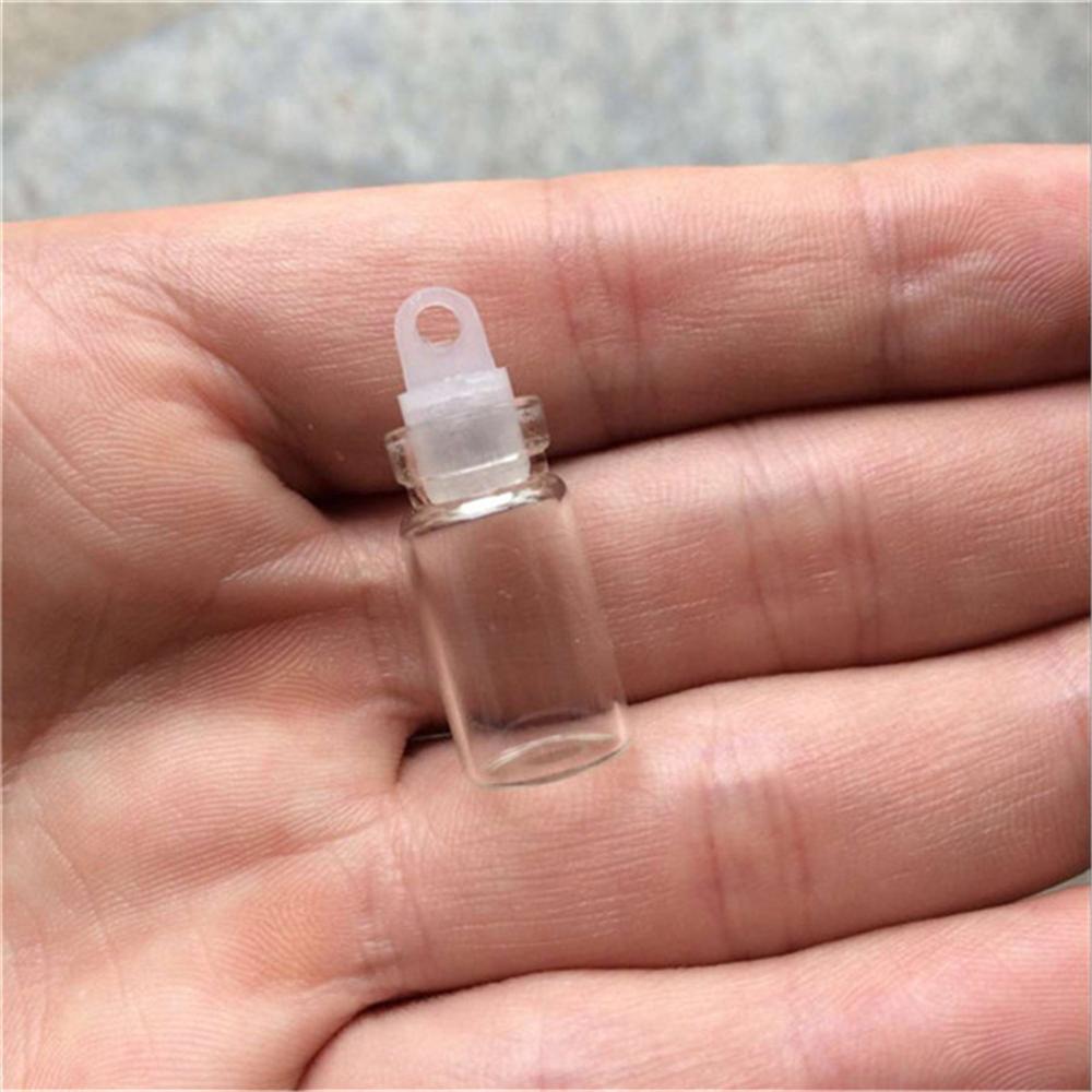 1ml 2ml Mini Glass Bottles Pendants With Corks Rubber Stopper Small Bottle Decoration Crafts Vials Jars Gift DIY Wholesa Bottles