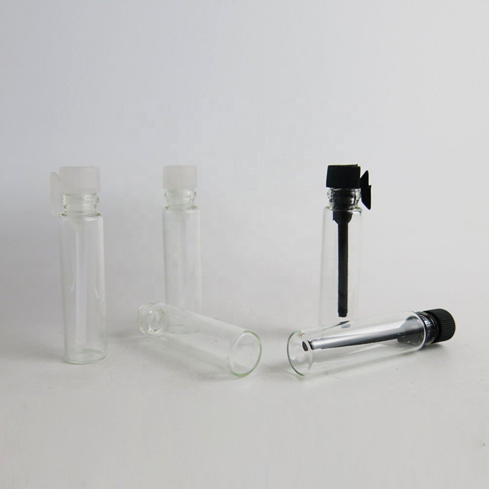 1ml, 2ml Mini Logo Printed Glass Perfume Tester Bottles
