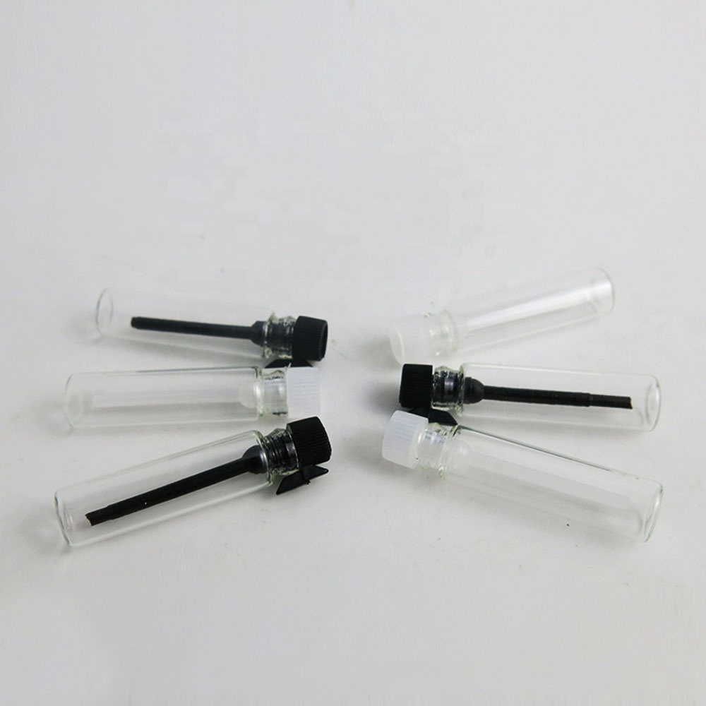 1ml, 2ml Mini Logo Printed Glass Perfume Tester Bottles