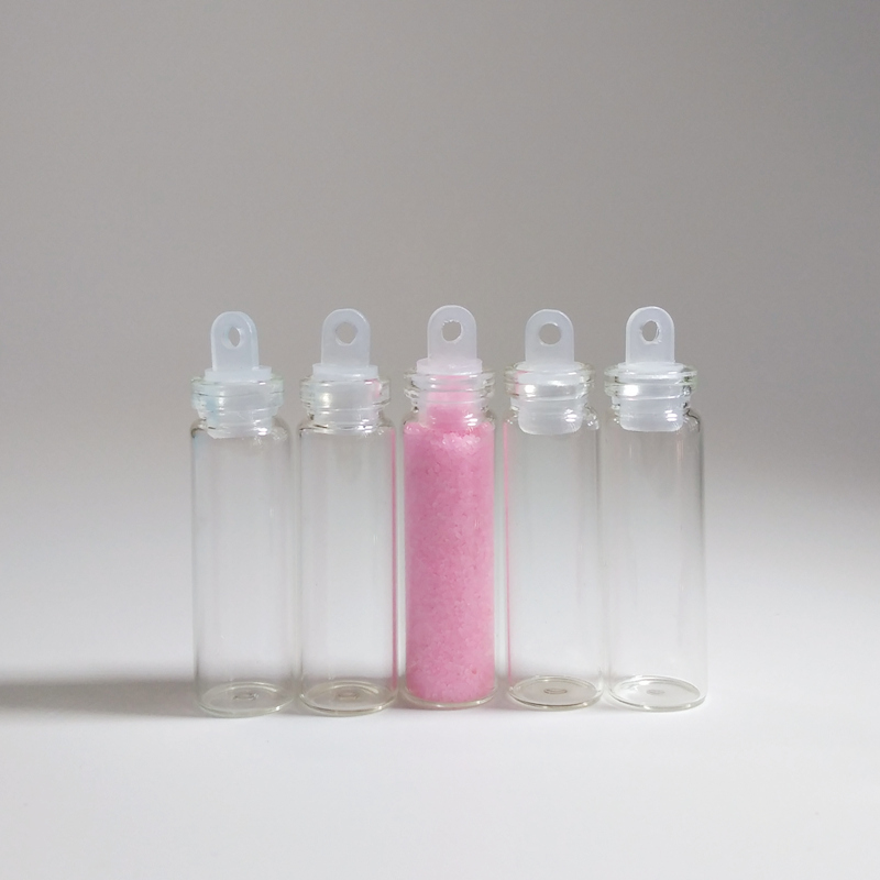 1ml/2ml Mini clear 11mm diameter Bottles Empty Wishing Gift Bottle Decoration Crafts Vials Jars Glass bottle with plastic lid