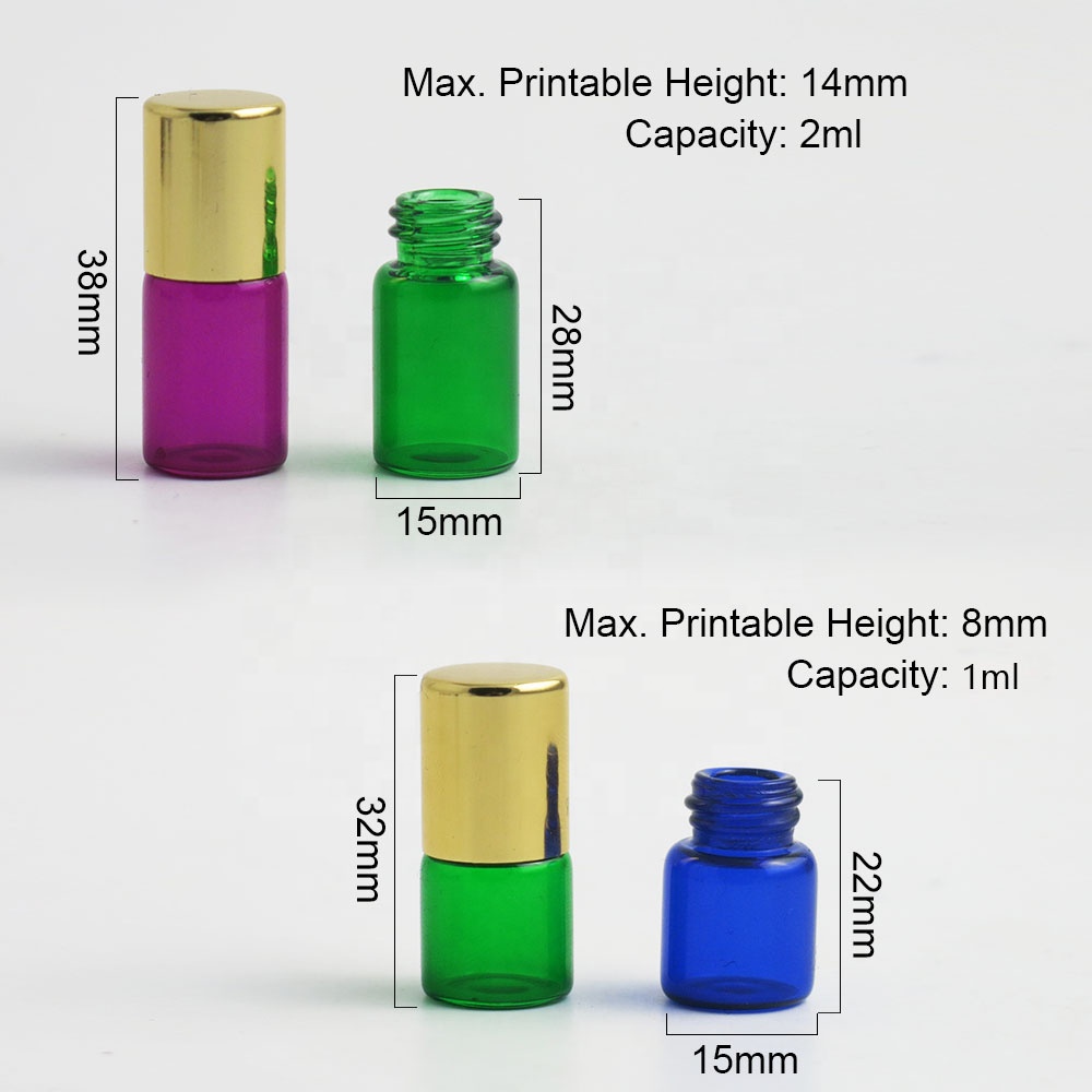 1ml 2ml roller bottle wholesale stainless roll on ball for perfume essential oil medicine use