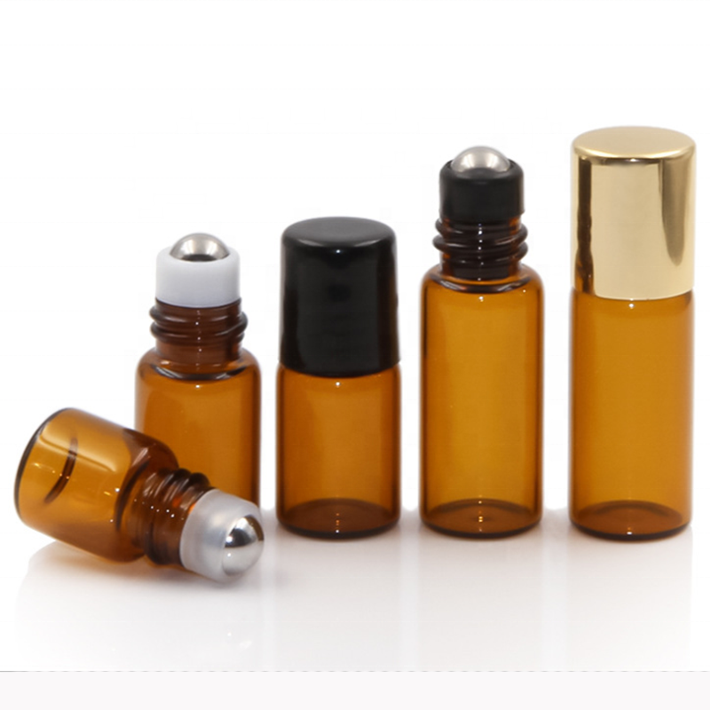 1ml Mini Amber essential oil glass vials bottle perfume glass bottles (NRB12)