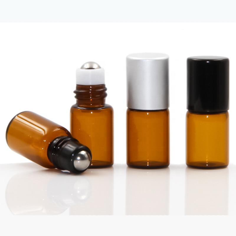 1ml Mini Amber essential oil glass vials bottle perfume glass bottles (NRB12)