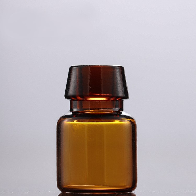 1ml Portable Glass Bottle for Essential Oil tamper proof cap sample bottle amber color