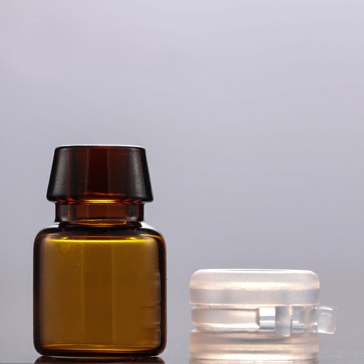 1ml Portable Glass Bottle for Essential Oil tamper proof cap sample bottle amber color