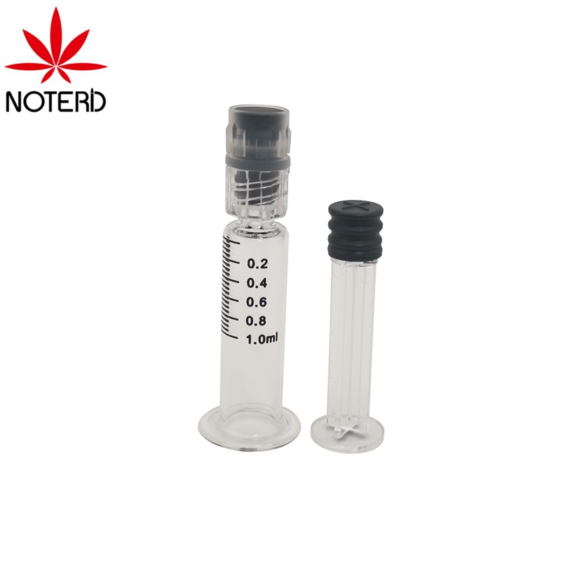 1ml cbd thc oil luer lock glass syringe for refilling vape cartridges