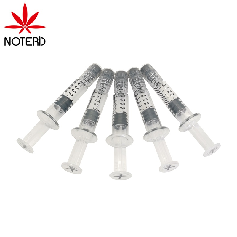 1ml cbd thc oil luer lock glass syringe for refilling vape cartridges