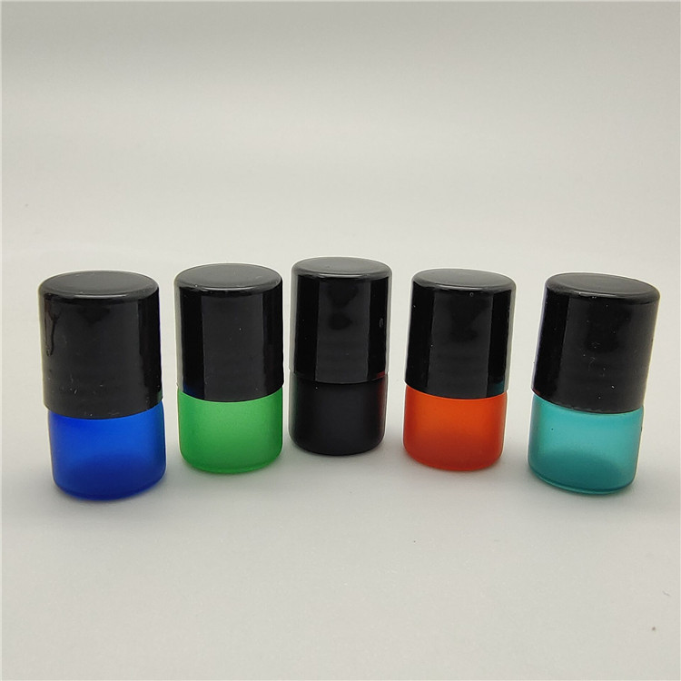 1ml colorful roller glass bottle for essential oil