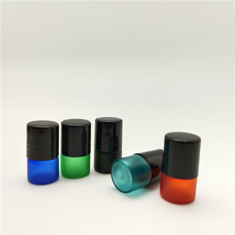 1ml colorful roller glass bottle for essential oil