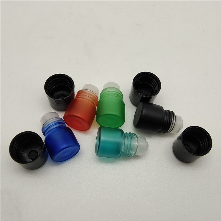1ml colorful roller glass bottle for essential oil