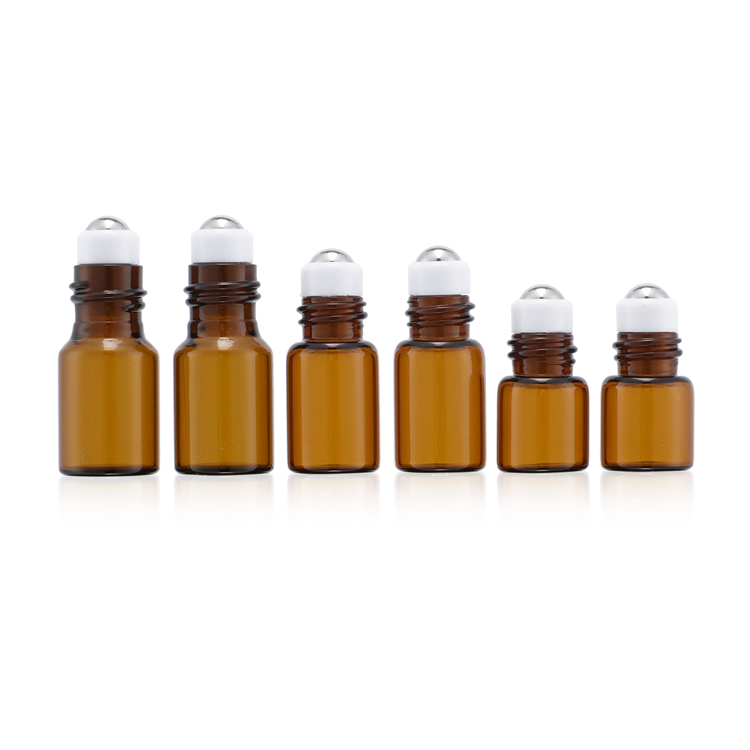 1ml mini Clear Glass Essential Oil Roller ball Bottles Glass Roll on Bottles