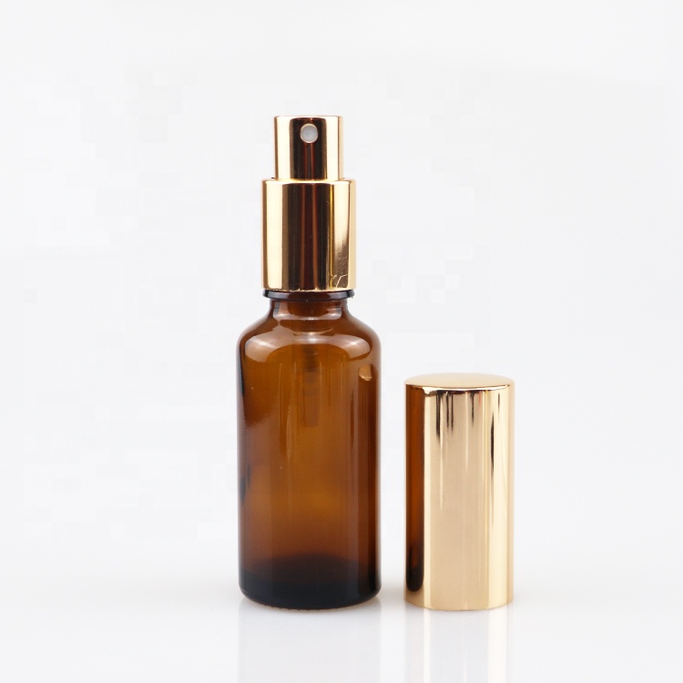 1ounce amber glass bottles cosmetics sprayer bottles amber bottles with gold sprayer 30ml